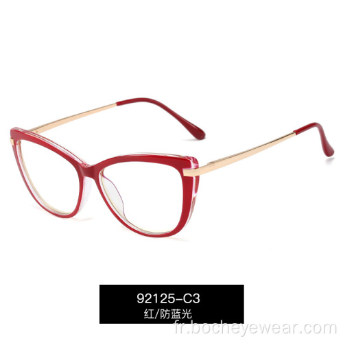 Lunettes de vue à la mode TR90 jeux d&#39;ordinateur protection des yeux lunettes anti Blu ray pour hommes et femmes